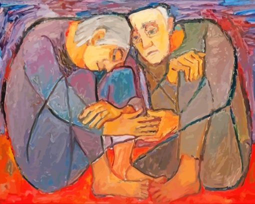 Abstract Old Couple Art paint by numbers