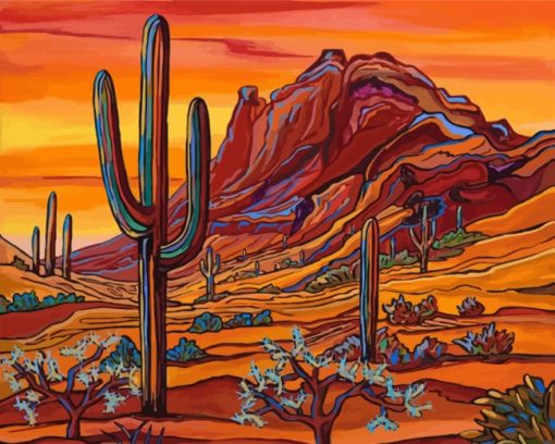 Desert Art paint by nummbers
