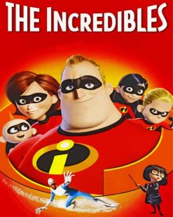The Incredibles Movie Poster paint by numbers