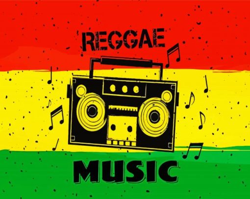 Jamaica Reggae Music paint by numbers