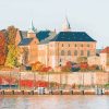 Oslo Akershus Fortress Castle paint by numbers