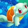 Pokemon Squirtle Swimming Paint by numbers