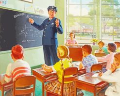 Policeman In The School paint by numbers