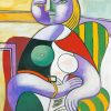 Reading Pablo Picasso Art paint by numbers