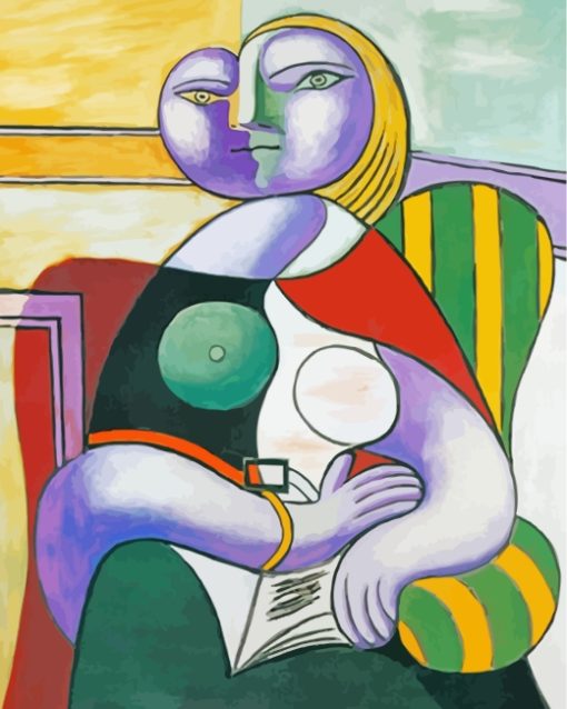 Reading Pablo Picasso Art paint by numbers