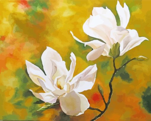 Spring Magnolia Art Paint by numbers