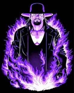 Undertaker WWE paint by numbers