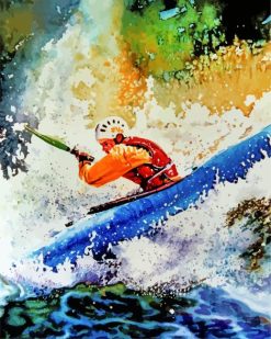 Abstract Kayaks Man paint by numbers