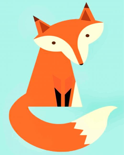 Aesthetci Fox paint by numbers