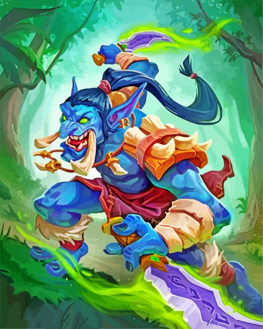 Aesthetic Hearthstone Monster paint by numbers