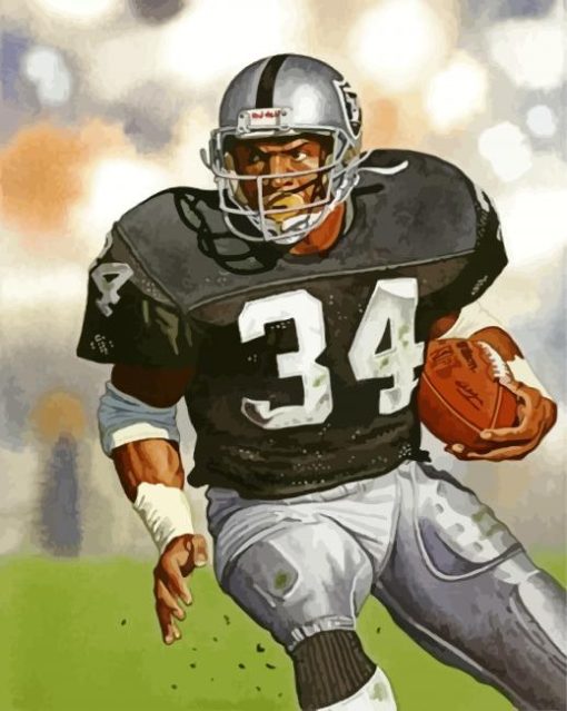 Bo Jackson Raiders Player paint by numbers