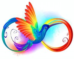 Colorful Infinty Bird paint by numbers