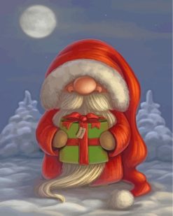 Dwarf Santa paint by numbers