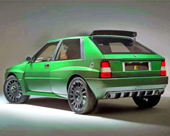 Green Lancia Car paint by numbers