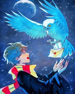 Harry Potter And Hedwig Bird paint by numbers
