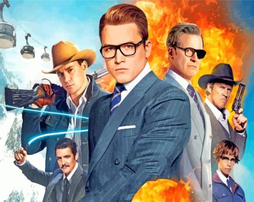 Kingsman Golden Circle Movie paint by numbers