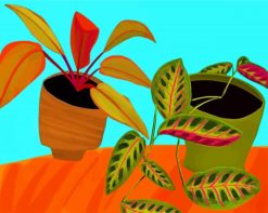 Philodendron Pots paint by numbers