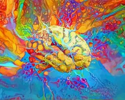 Psychedelic Brain Art paint by numbers