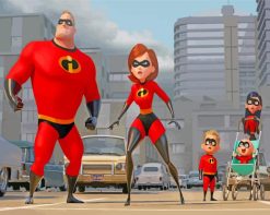 The Incredibles paint by numbers