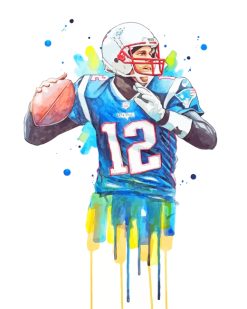 Tom Brady NFL paint by numbers
