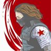 Bucky Barnes Winter Soldier Illustration paint by numbers