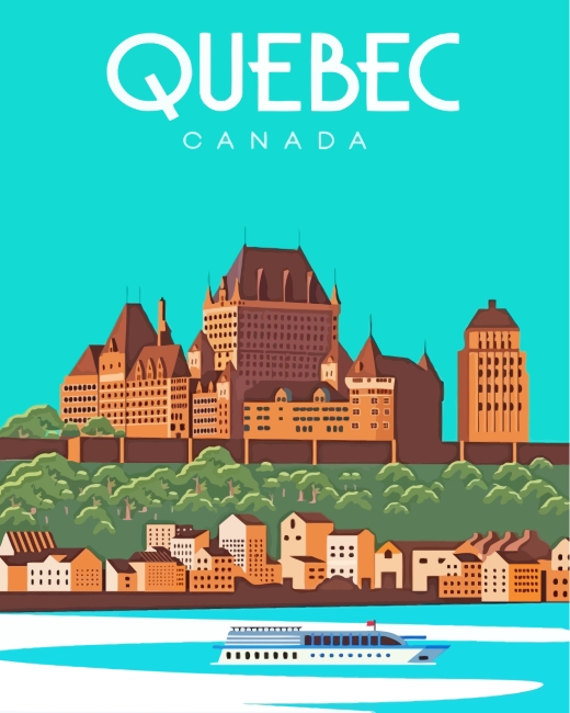 Canada Quebec City paint by numbers