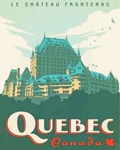 Canada Quebec Poster paint by numbers