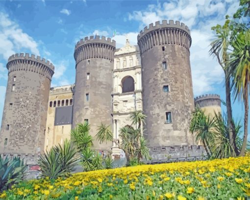 Castel Nuovo Naples paint by numbers