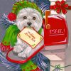 Christmas Terrier paint by numbers
