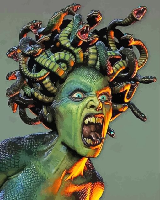 Fantasy Medusa paint by numbers