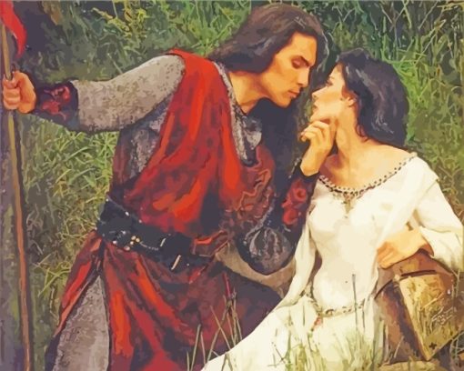 Medieval Couple paint by numbers