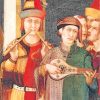 Medieval Musicians paint by numbers