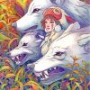 Princess Mononoke And Wolves paint by numbers