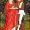 Romantic Medieval Couple paint by numbers
