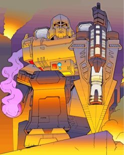 Transformers Megatron Illustration paint by numbers
