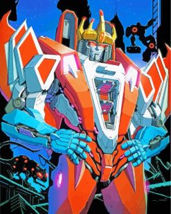 Transformers Starscream Robot paint by numbers