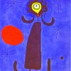 Woman In Front Of Sun Miro Art paint by numbers