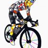 Artistic Cyclist Man paint by numbers