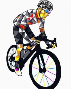 Artistic Cyclist Man paint by numbers