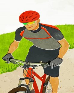 Cyclist Man paint by numbers