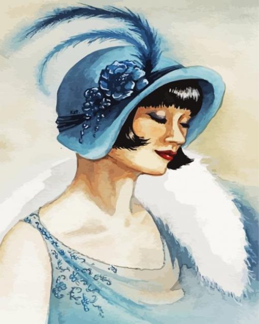 French Deco Lady paint by numbers