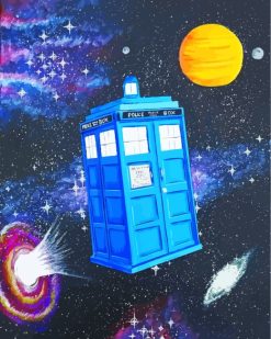 Galaxy Tardis Art paint by numbers