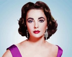 Actress Elizabeth Taylor Paint by numbers