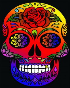 Aesthetic Candy Skull paint by number