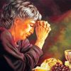 Aesthetic Old Woman Praying Paint by numbers