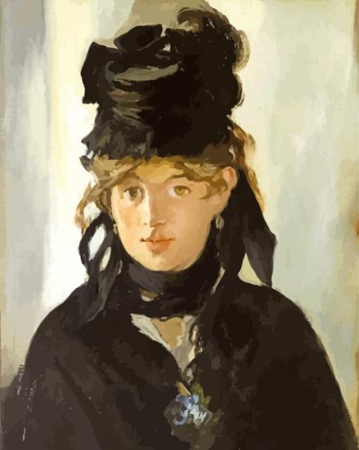 Berthe Morisot With A Bouquet Of Violets paint by number