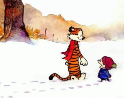 Calvin And Hobbes In Snow paint by numbers