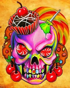Candy Skull paint by number