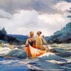Canoe In The Rapids Winslow Homer paint by numbers