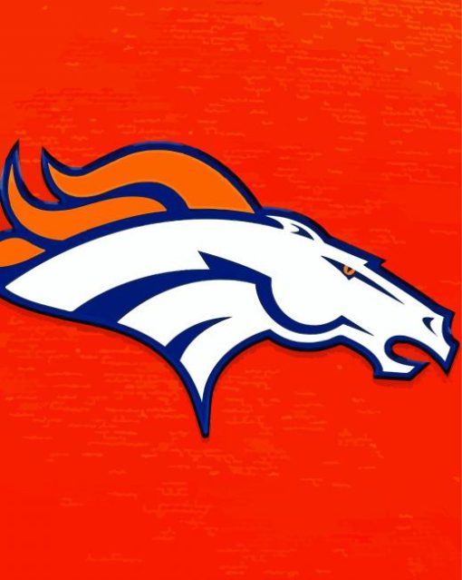 Denver Broncos logo paint by number